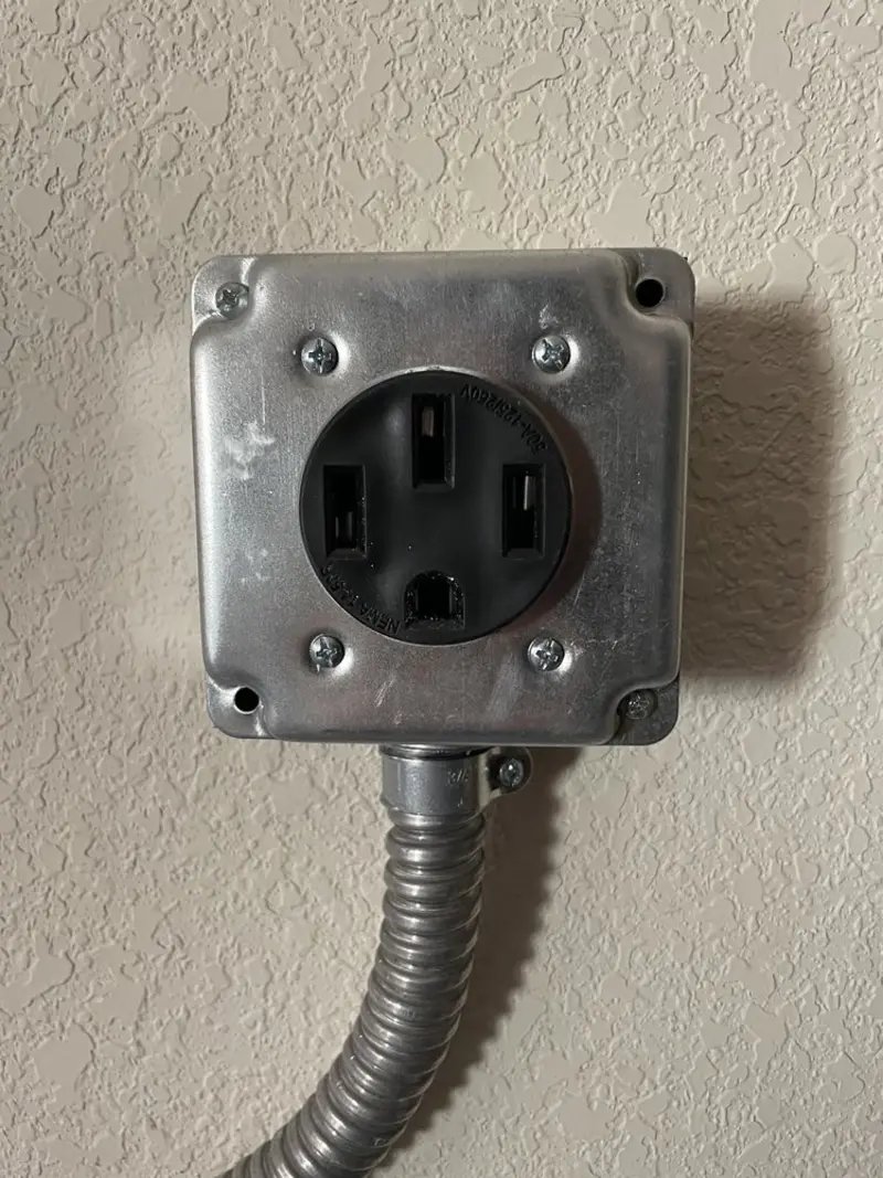 NEMA 14-50 outlet installed for Smart Home Electrical in Rowlett